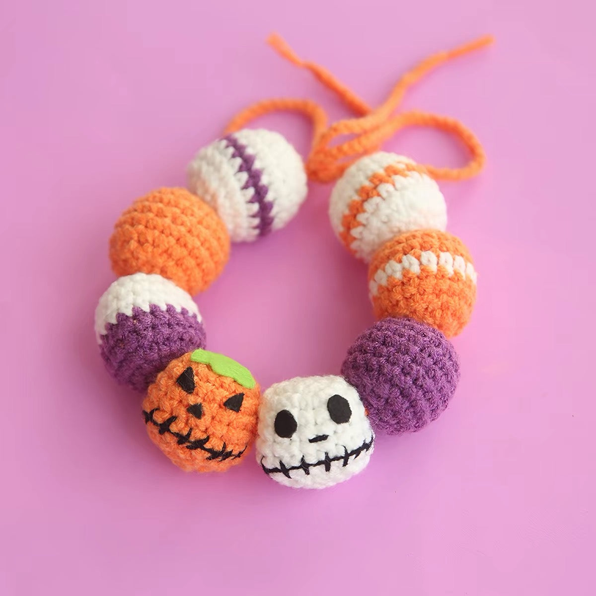 Handmade Halloween Pet Hat & Collar Set – 4 Pieces