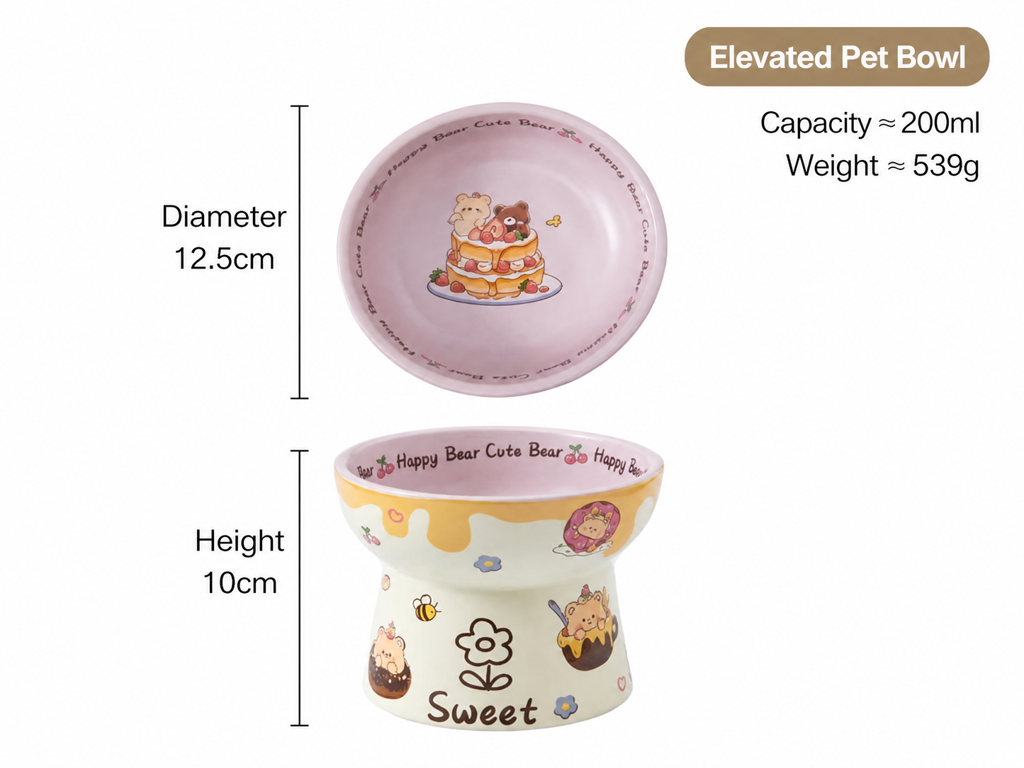 Honey Joy "Sweet Bear" Ceramic Bowl Set