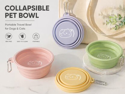 Honey Joy Collapsible Pet Travel Bowl
