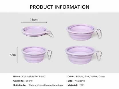 Honey Joy Collapsible Pet Travel Bowl
