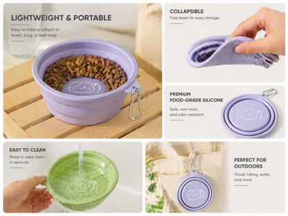 Honey Joy Collapsible Pet Travel Bowl