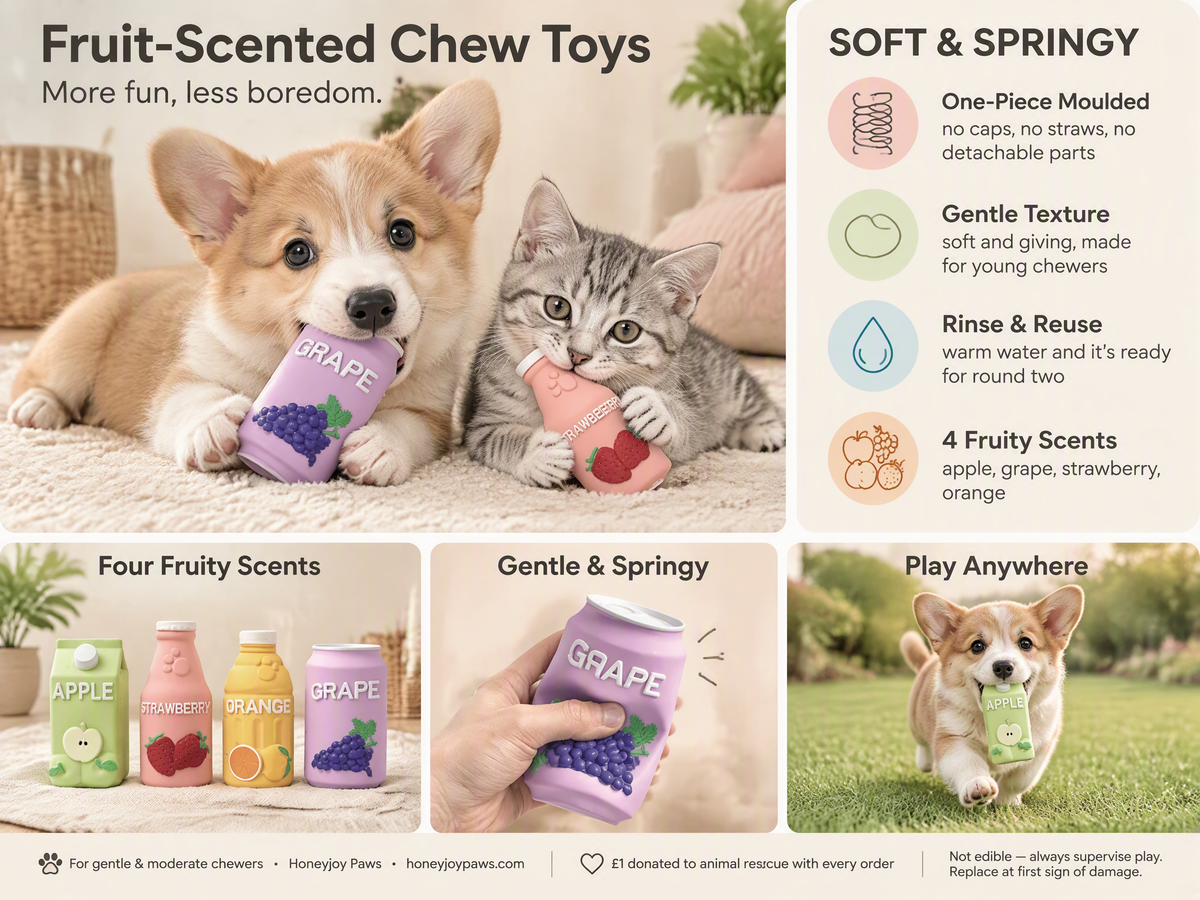 NectarChew™ Fruit Scented Chew Toys for Dogs & Cats