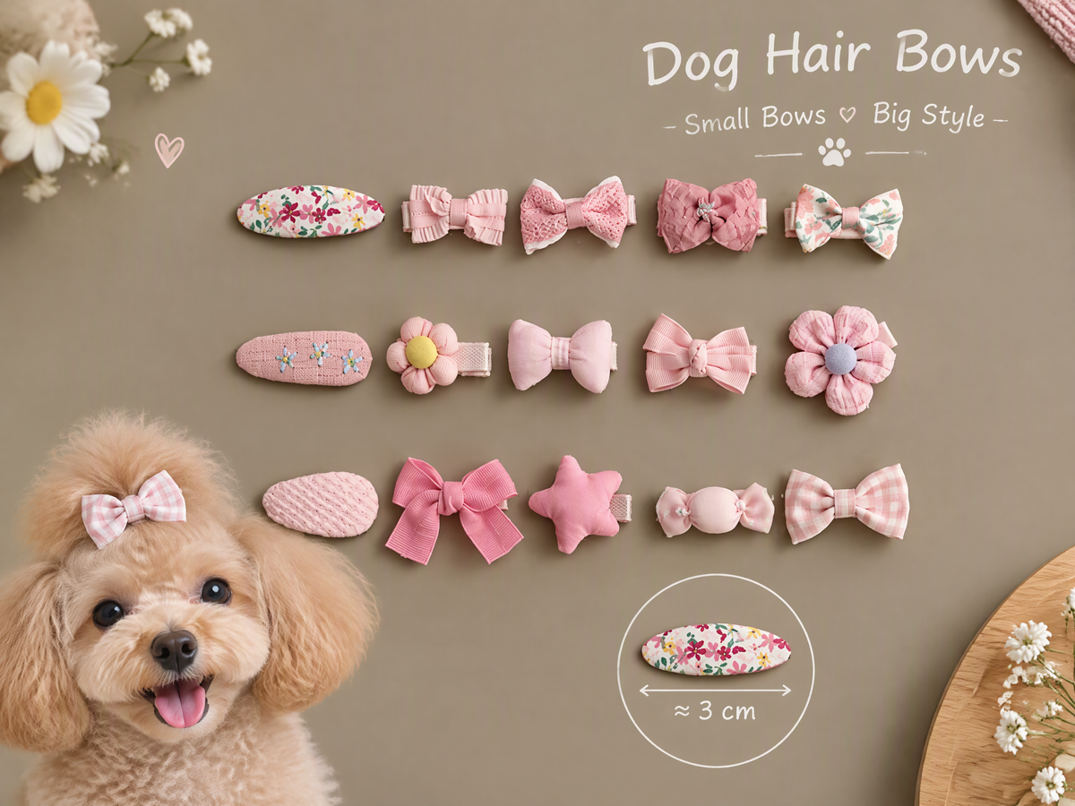 HoneyjoyPaws Little Joys | Four-Color Dog Hair Clip Set