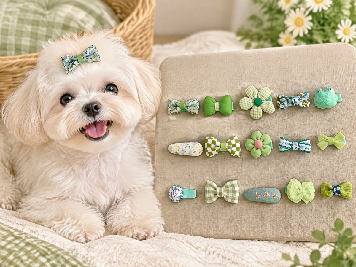 HoneyjoyPaws Little Joys | Four-Color Dog Hair Clip Set