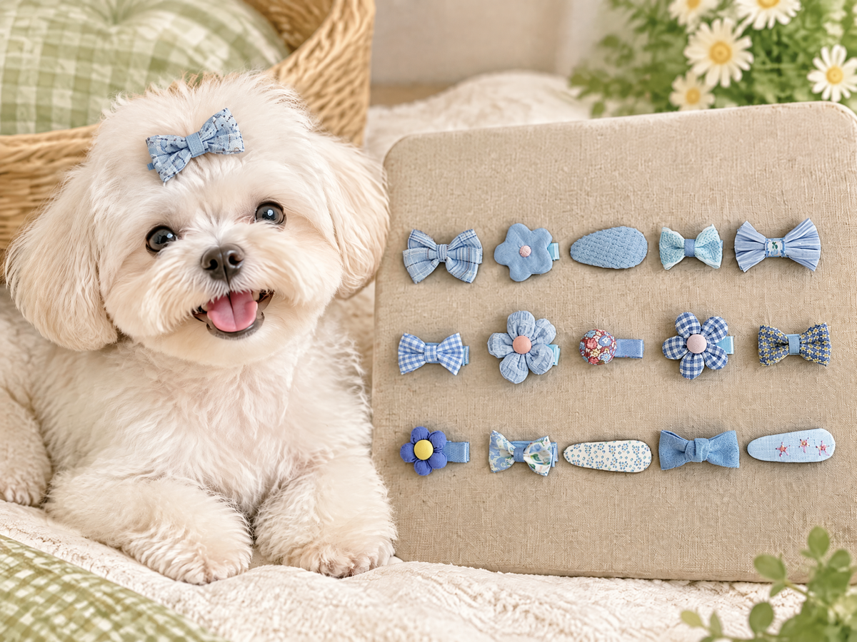 HoneyjoyPaws Little Joys | Four-Color Dog Hair Clip Set