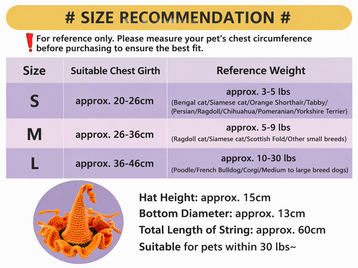 Handmade Halloween Pet Hat & Collar Set – 4 Pieces